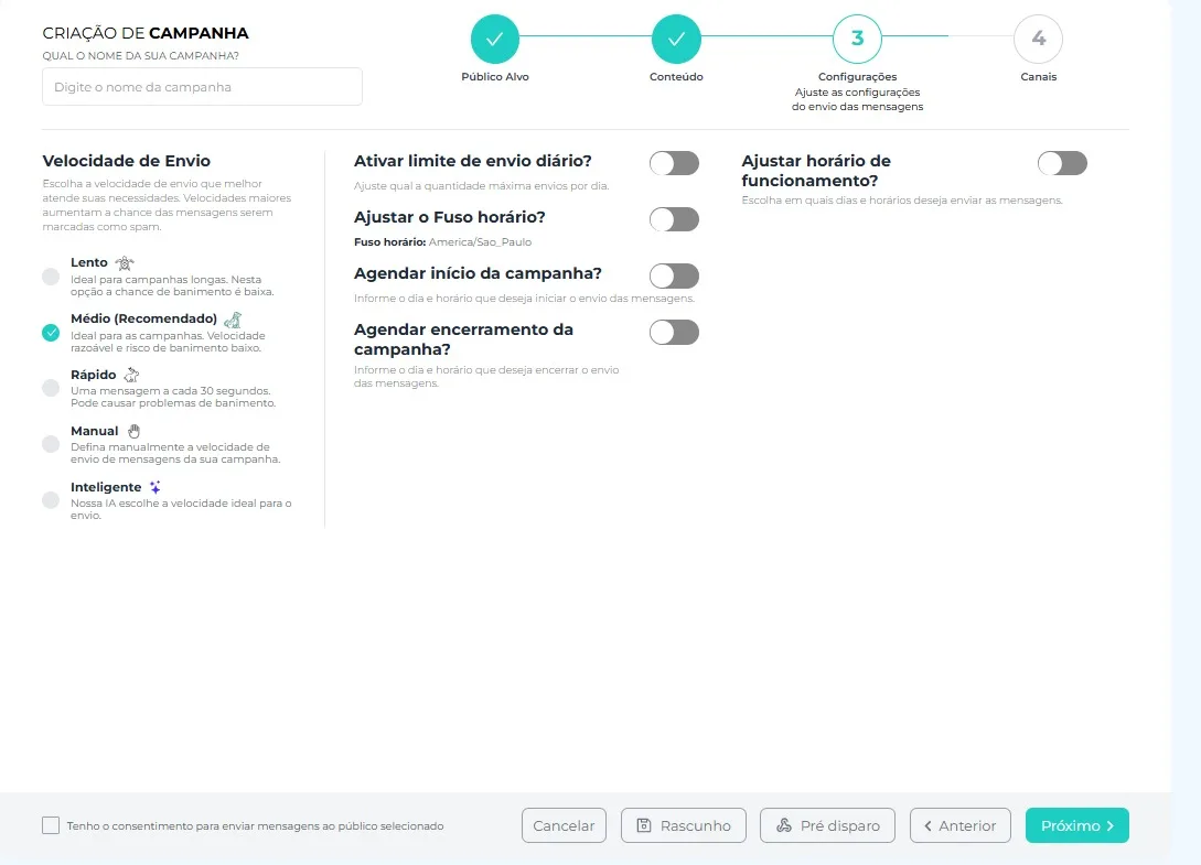 etapa 03 campanha dispara.ai